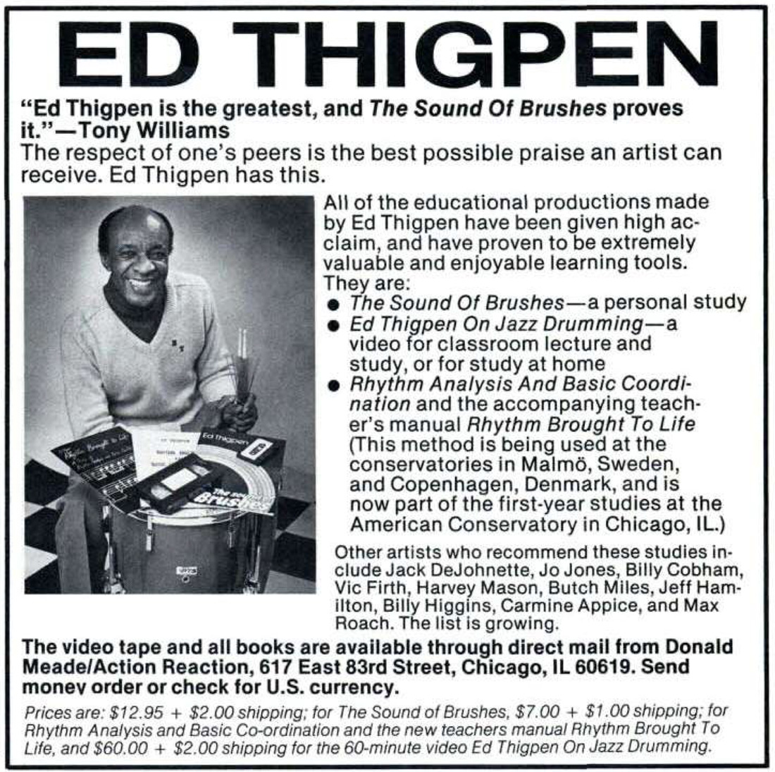 Ed Thigpen Drummerworld