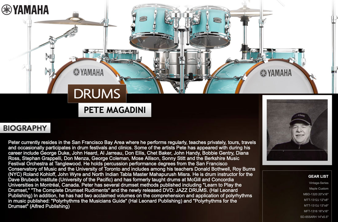 Peter Magadini Drummerworld